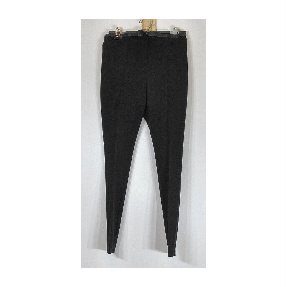 Alexander Wang Leather-Accented Skinny Pants. Black, Women's Size 4